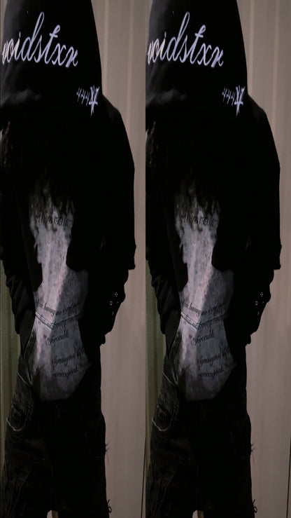 (Pre-Order/Restock) VOIDSTXR “Are u Tired Of Fighting¿” Distressed Hoodie