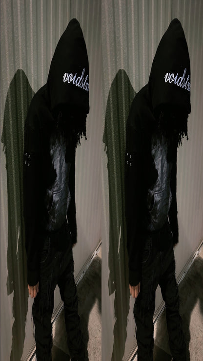 (Pre-Order/Restock) VOIDSTXR “Are u Tired Of Fighting¿” Distressed Hoodie