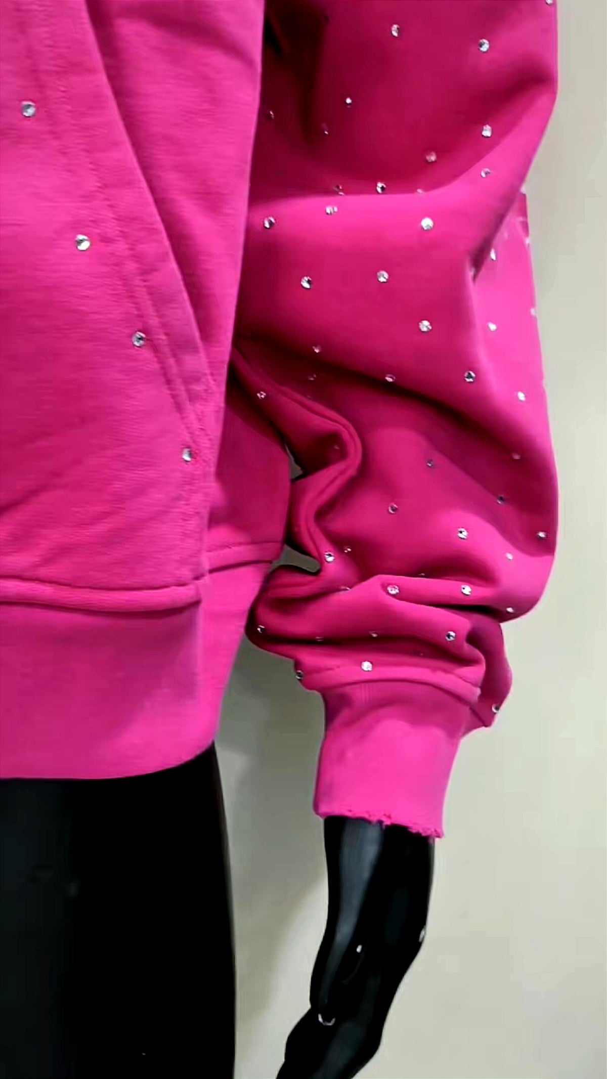 VOIDSTXR “I’m Aware Of My Past” Rhinestone Zip-Up (PINK)